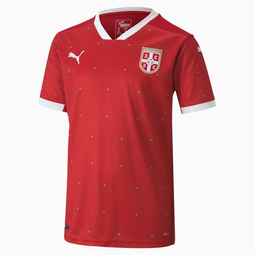 Puma t-shirt chłopięce czerwony z krótkim rękawem