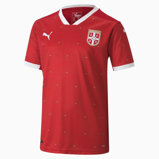 Puma t-shirt chłopięce czerwony z krótkim rękawem 