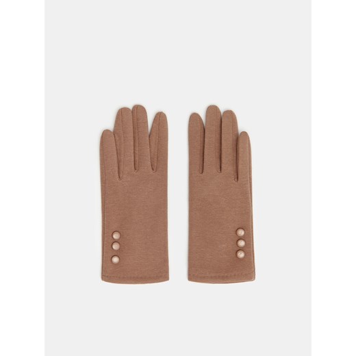Rękawiczki brązowe Sinsay 