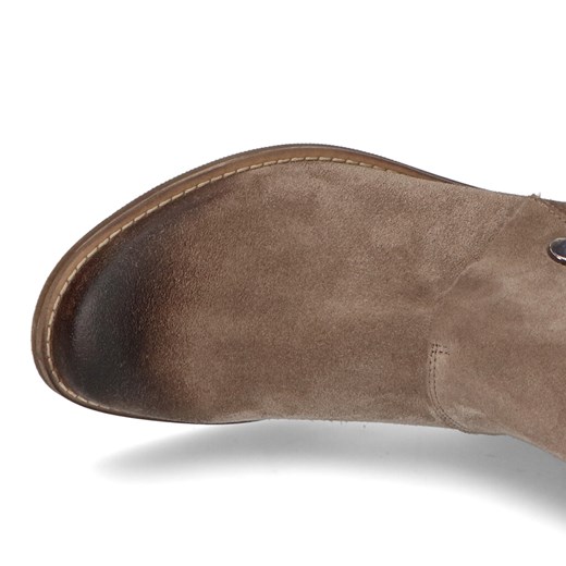 Botki Exquisite płaskie skórzane casual na zamek 