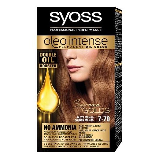 SYOSS_Oleo Intense farba do włosów trwale koloryzująca z olejkami 7-70 Złote Mango Syoss perfumeriawarszawa.pl