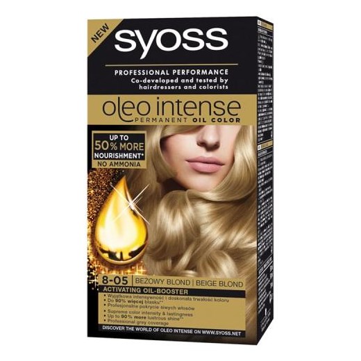 SYOSS_Oleo Intense farba do włosów trwale koloryzująca z olejkami 8-05 Beżowy Blond Syoss perfumeriawarszawa.pl