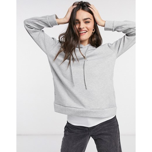 Stradivarius – Szara bluza z kapturem i troczkami-Szary M Asos Poland