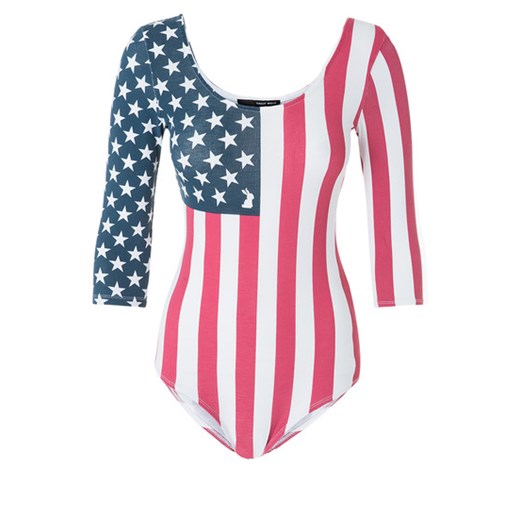 Colorful "USA" Print Bodysuit tally-weijl rozowy nadruki