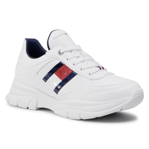 Buty sportowe dziecięce białe koronkowe 