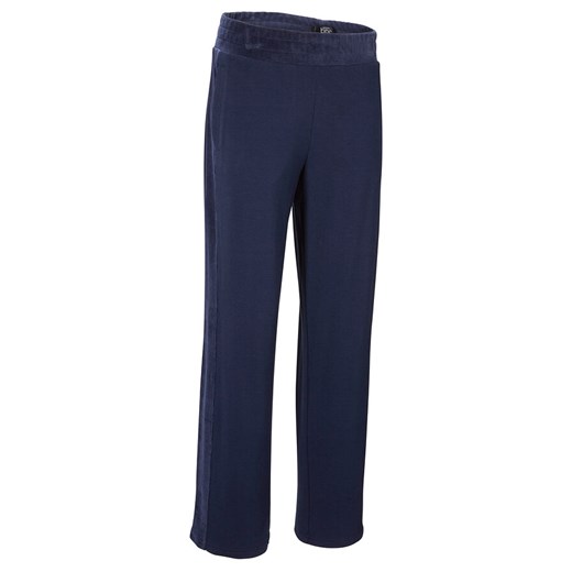 Spodnie dresowe z wstawkami z weluru nicki, długie, Level 1 | bonprix Bonprix 36/38 bonprix