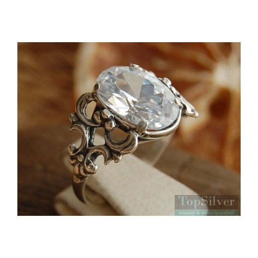 AGIRA - srebrny pierścionek z kryształem Swarovskiego 