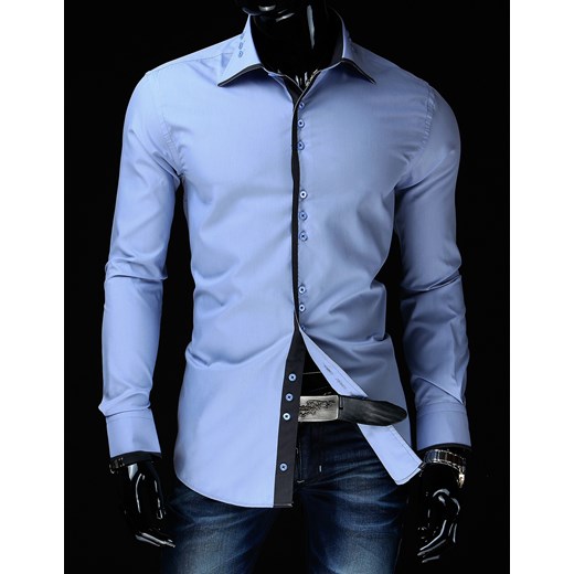 Koszula z długim rękawem (dx0502) dstreet niebieski bawełniane