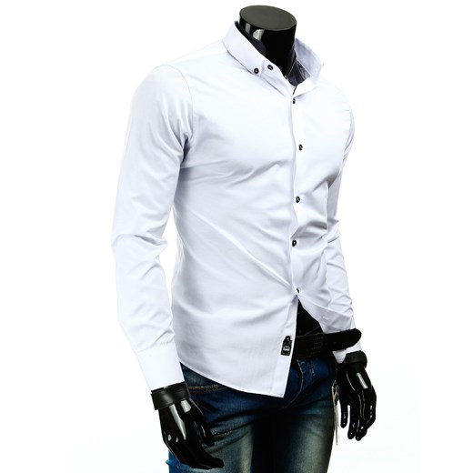 Koszula z długim rękawem (dx0419) - Biały dstreet fioletowy bawełniane