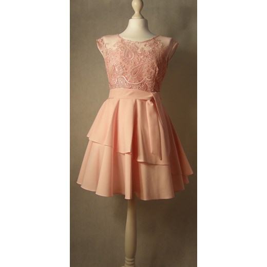 Sukienka z koronkową górą różowa 40 MyLittleHeaven