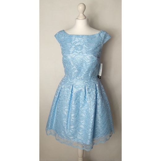 Sukienka krótka cała koronkowa BŁĘKITNA Modello 40 MyLittleHeaven