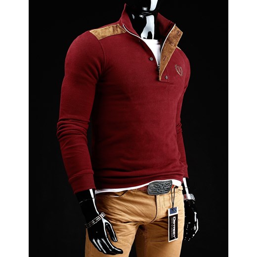 Sweter (wx0257) dstreet czerwony bawełniane