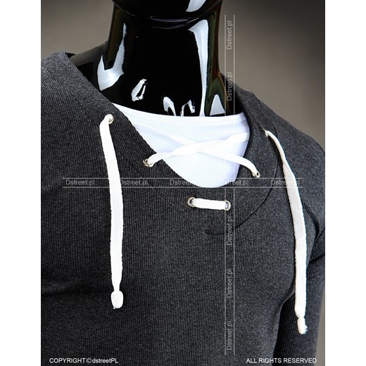 Bluzka z długim rękawem (lx0212) dstreet bialy bawełniane