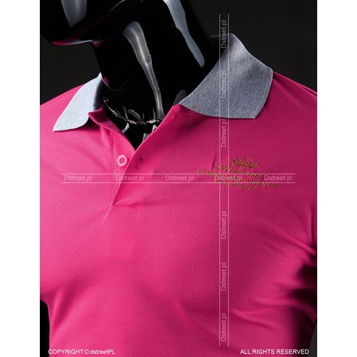 Koszulka polo (px0247) dstreet rozowy bawełniane