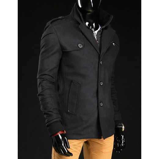 Płaszcz (cx0283) dstreet czarny elegancki