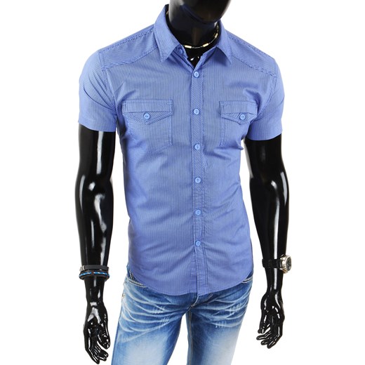 Koszula z krótkim rękawem (kx0109) - Niebieski dstreet niebieski bawełniane