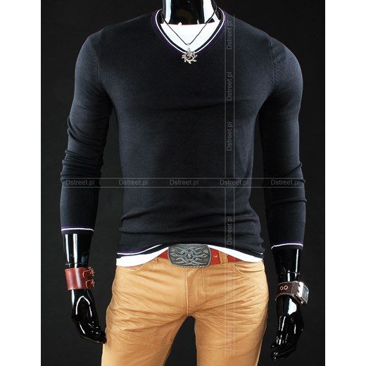 Sweter (wx0443) dstreet czarny męskie