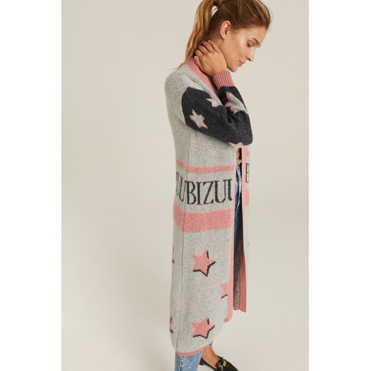 Sweter z aplikacjami ADALIA niebieski - ONE SIZE Bizuu Bizuu