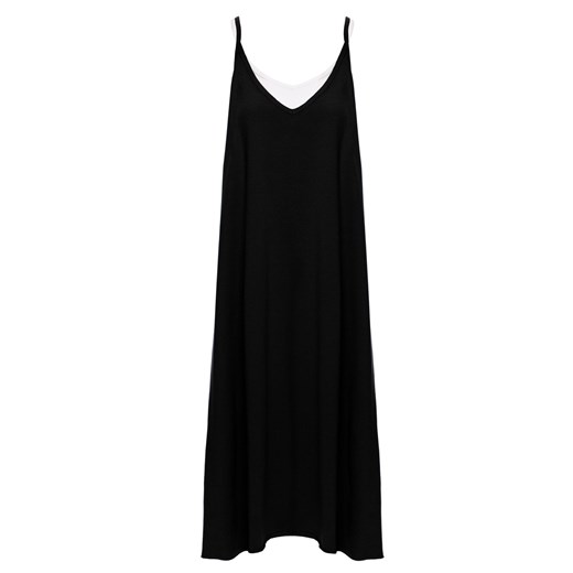 B154 Sukienka warstwowa na ramiączkach - czarna Be S (36) Świat Bielizny