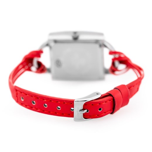 ZEGAREK DAMSKI GINO ROSSI - PRADO II (zg765b) red/silver + BOX - Czerwony || Srebrny Gino Rossi TAYMA