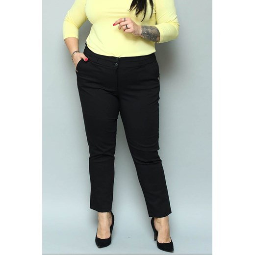 Spodnie chinosy GOSIA MARYSIA eleganckie czarne Plus Size karko.pl