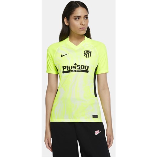 Damska koszulka piłkarska Atlético Madryt Stadium 2020/21 (wersja trzecia) - Żółć Nike XS Nike poland