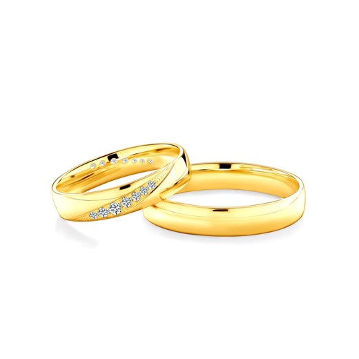 Obrączki ślubne: złote, półokrągłe, 4 mm Savicki SAVICKI