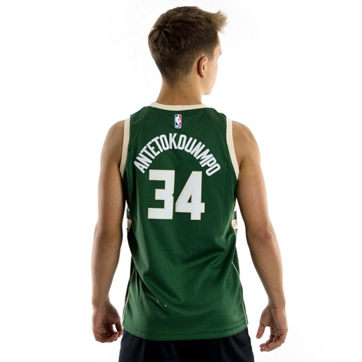 Koszulka koszykarska NBA Nike swingman jersey Icon Edition Milwaukee Bucks Giannis Antetokounmpo green (kolekcja młodzieżowa) Nike S matshop.pl