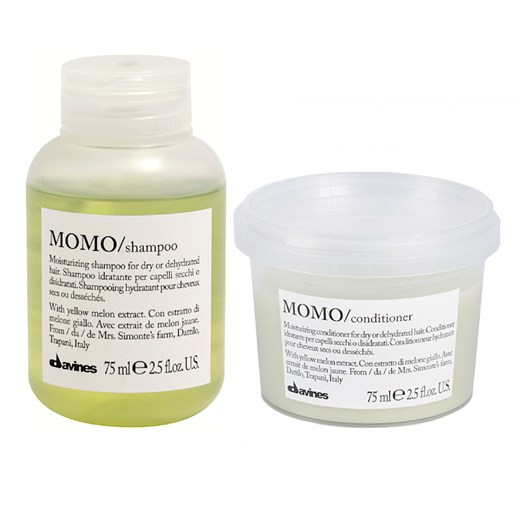 Davines MOMO | Minizestaw nawilżający do włosów: szampon 75ml + odżywka 75ml Davines Estyl.pl