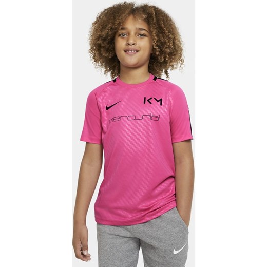 Koszulka piłkarska z krótkim rękawem dla dużych dzieci Nike Dri-FIT Kylian Mbappé - Różowy Nike XS wyprzedaż Nike poland