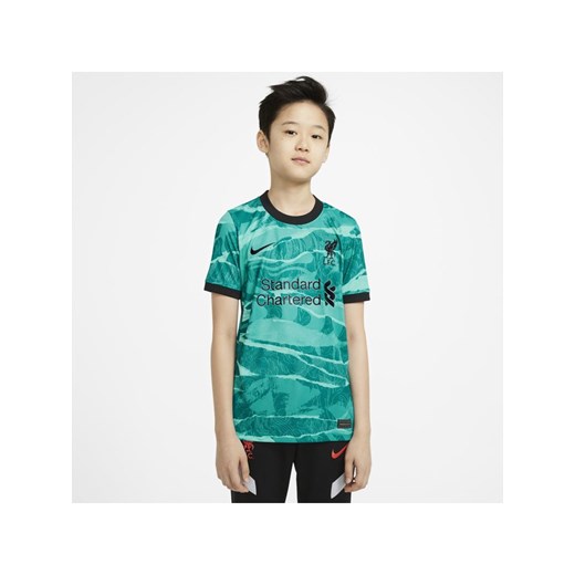 Koszulka piłkarska dla dużych dzieci Liverpool FC 2020/21 Stadium (wersja wyjazdowa) - Zieleń Nike L Nike poland