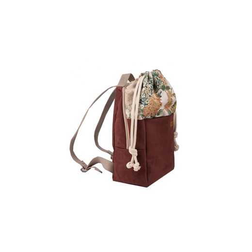 Plecak damski "DUO" z eko-zamszu, kolor bordo bloom Mebags duża, mieszcząca A4 me&BAGS