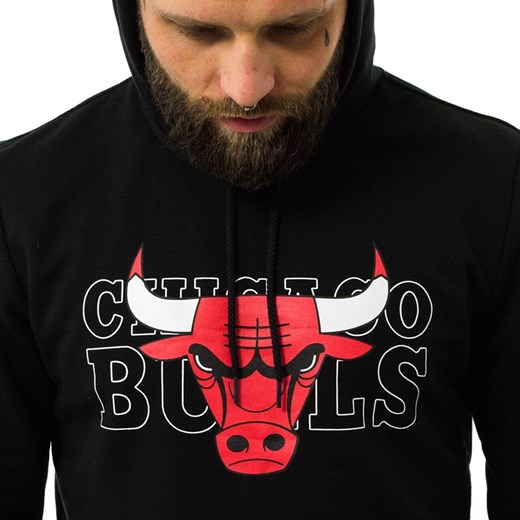 Bluza męska z kapturem New Era hoody NBA Graphic Overlap Chicago Bulls black New Era XXL okazja matshop.pl