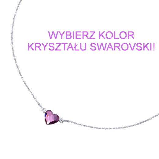 Naszyjnik z kryształem SWAROVSKI® - srebro 925 LIGHT SIAM Acme XL okazja coccola.pl