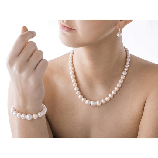 Komplet biżuterii z perły stopniowane oraz srebra 925 coccola.pl wyprzedaż