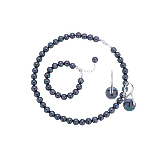 Komplet biżuterii z pereł opalizujących i srebra 925 coccola.pl promocja