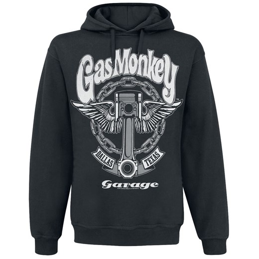 Gas Monkey Garage - Big Piston - Bluza z kapturem - czarny M EMP
