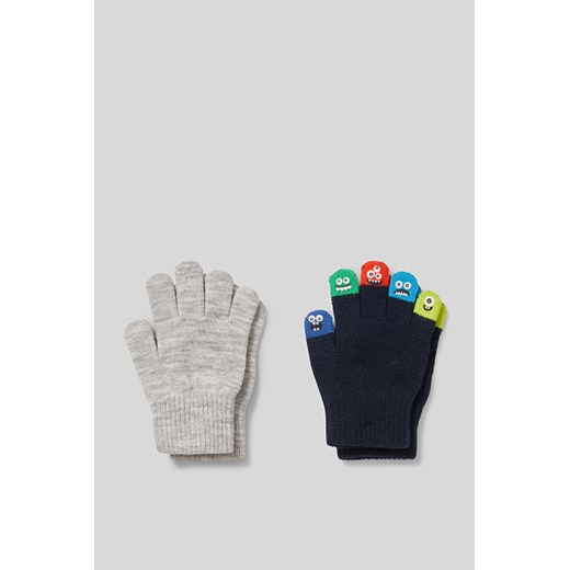 C&A Rękawiczki-2 pary, Niebieski, Rozmiar: 98/104 104-122 C&A