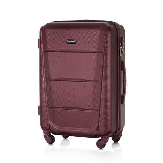 Walizka podróżna mała ABS STL946 burgundowa Solier Luggage  portfele-skorzane.pl