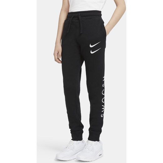 Spodnie dla dużych dzieci (chłopców) Nike Sportswear Swoosh - Czerń Nike S Nike poland