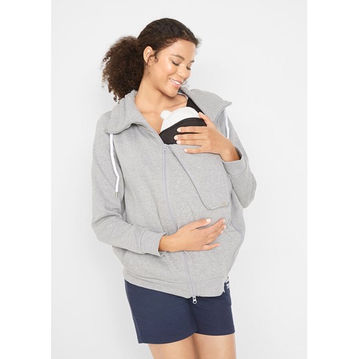 Bluza rozpinana ciążowa z wstawką niemowlęcą na nosidełko | bonprix Bonprix 52/54 bonprix