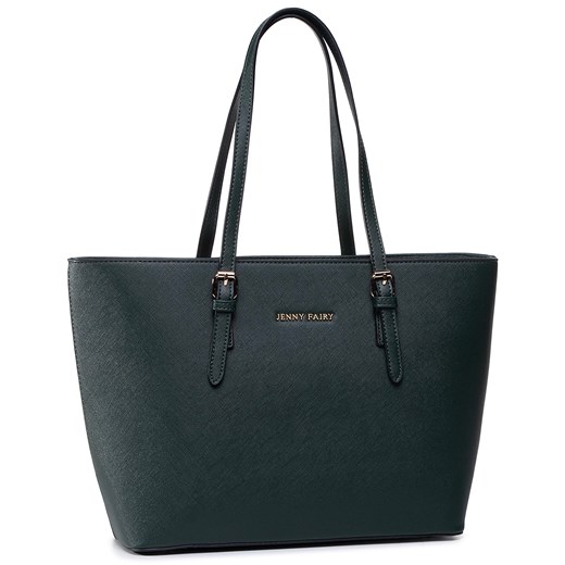 Shopper bag elegancka czarna matowa bez dodatków na ramię 