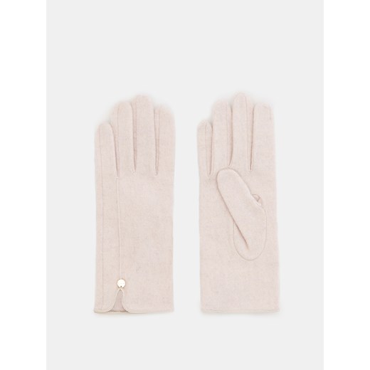 Mohito - Wełniane rękawiczki - Kremowy Mohito L Mohito