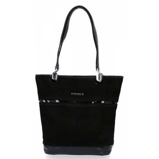 Shopper bag Silvia Rosa czarna bez dodatków glamour 