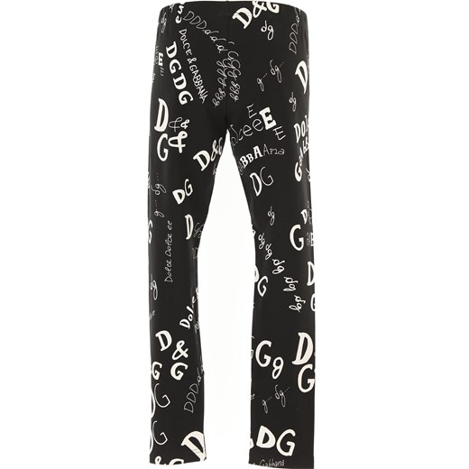 Dolce & Gabbana spodnie dziewczęce z nadrukami z elastanu 