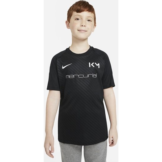 Koszulka piłkarska z krótkim rękawem dla dużych dzieci Nike Dri-FIT Kylian Mbappé - Czerń Nike S Nike poland