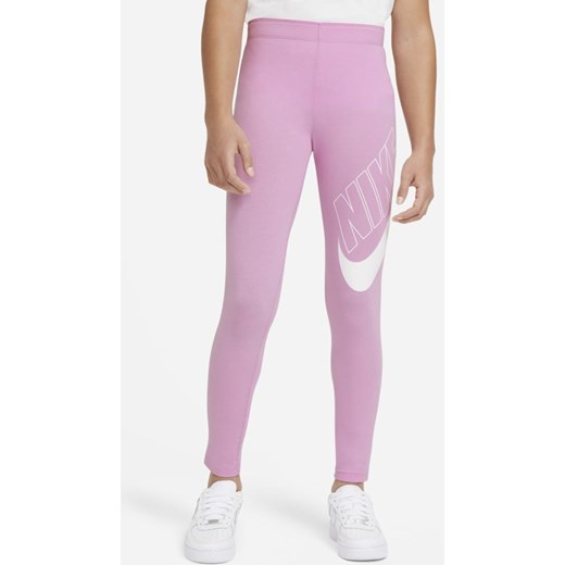 Legginsy z nadrukiem dla dużych dzieci (dziewcząt) Nike Sportswear Favorites - Różowy Nike L Nike poland