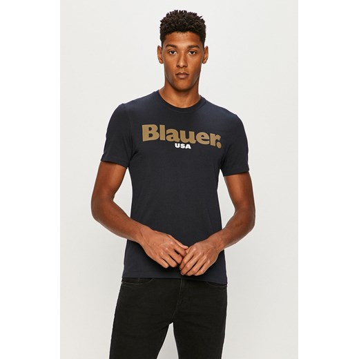 Granatowy t-shirt męski Blauer USA 