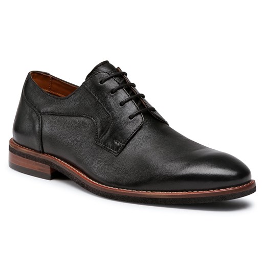Buty eleganckie męskie Salamander czarne sznurowane