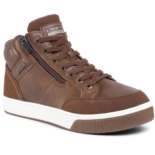 Sneakersy LANETTI - MP07-91339-01 Brown 45 eobuwie.pl
